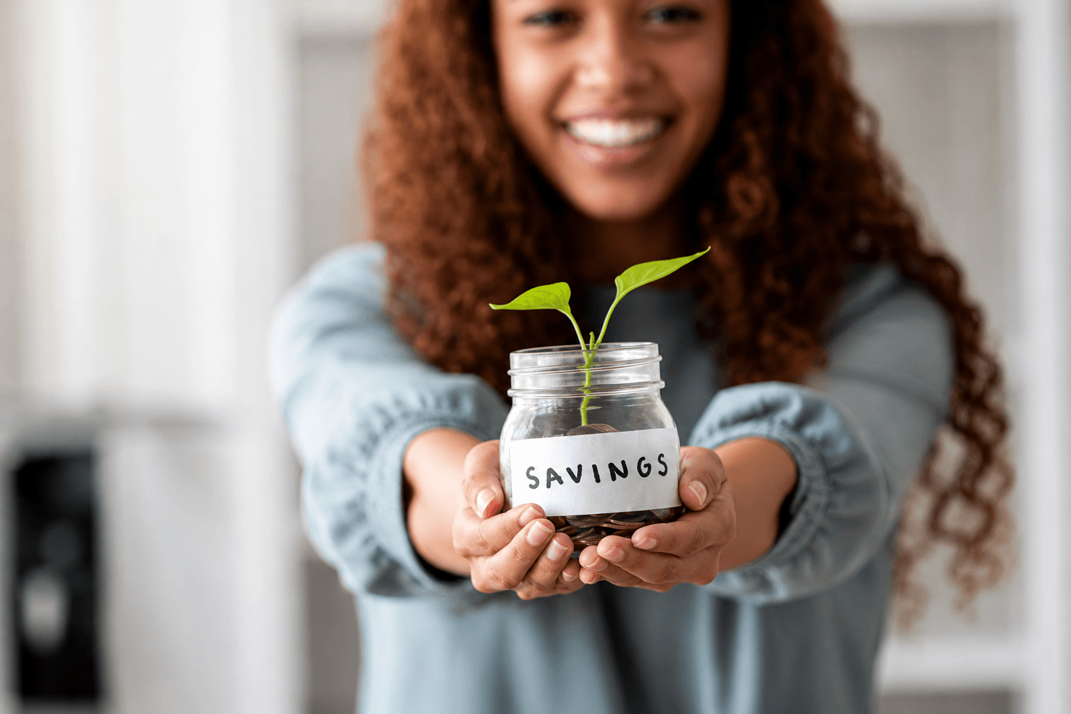 Woman planning savings and investments